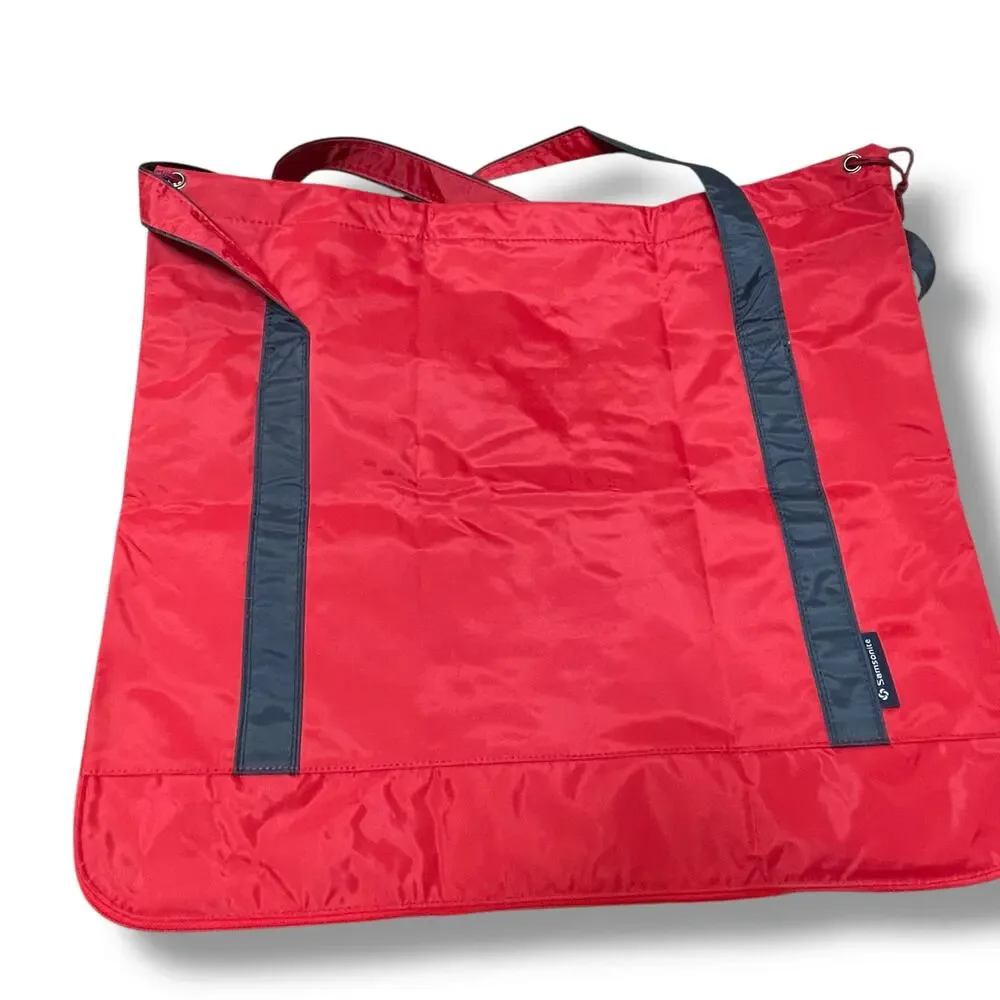 Samsonite Oceanside Beach Tote Bag Red Packable Mesh Bottom Travel Trolley Slv